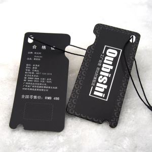 Black Stock Card Clothing Swing Tags