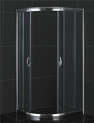Easy Fit Offset Quadrant Shower Cubicle with Double Sliding Door 5mm Clear Glass