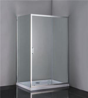 Single Slider Rectangular Enclosure with Side Panel 6mm Clear Glass