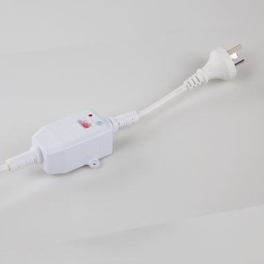 White 10A Leakage Protection Plug
