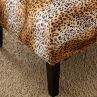 Animal Grain Print Solid Wood Cloth Sofa Chair