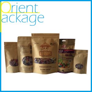Printed Quality Resealable Paper Bag Stand Up Pouches With Zip Top