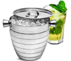IB091  1.8L Stainless Steel Ice Bucket with Handle and Lid Wine Cooler Beer Cooler Ice Cooler Hot Sale
