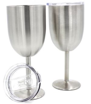 MM063 400ml Double-walled Wine Cup Wine Goblet Mugs Vacuum Cup High Quality