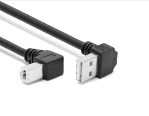 Up Angle USB2.0 A Male To 90 Degree USB B Male Printer Cable