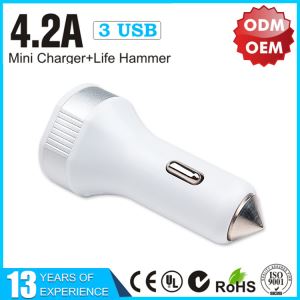 Fast Charge Triple USB Port Car Charger