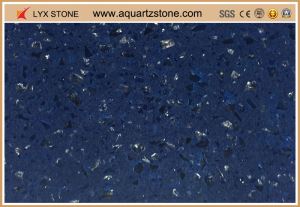 Bala Blue color crystal sparkle quartz stone colors with mirror flecks glass  caesar quartz stone colors