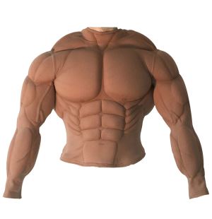 Realistic fake muscle clothing