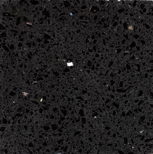 Stellar Black Quartz Slab Artificial Stone for Kitchen Work Top