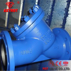 Cast Steel DIN Flanged Ends Y Type Strainer, WCB/SS304/SS316