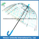 Dome Children Bubble Umbrellas/Clear PVC Transparent Plastic Long Handle Umbrellas