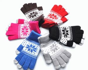 Adult Three - Finger Touch - Screen Gloves Non - Slip Dots Printed Plastic Gloves