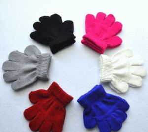 10cm Small Children Kindergarten Children Monochrome Gloves