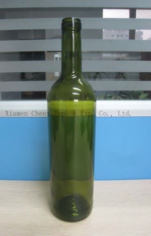 Wine Bottles Wholesale Glass Bordeaux Bottle 750ml Dark Green (PT750-1313 DG)