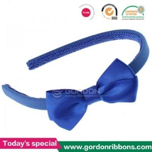 Navy Blue Hair Bows With Band