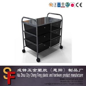 Kitchen Rolling Organizer With 6 Plastic Drawers Metal Trolleys