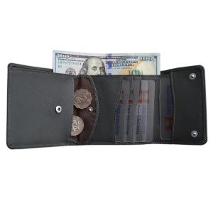 Trifold Woman Leather Wallets With Coin Purse