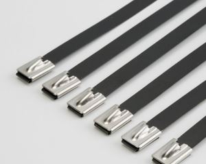 Black Stainless Steel Cable Ties Ball Lock
