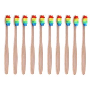 Color Bristle Bamboo Toothbrush