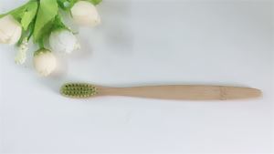 Flat Handle Wooden Bamboo Toothbrush