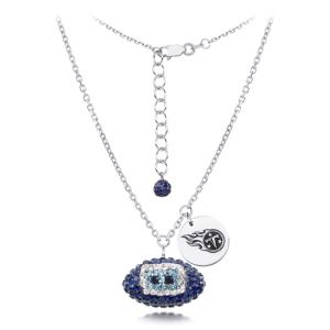 Wholesale NFL Tennessee Titans Crystal & Team Logo Pendant Necklace