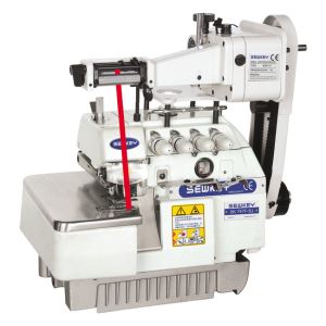 High Speed Overlock Sewing Machine with Elastic Attachment