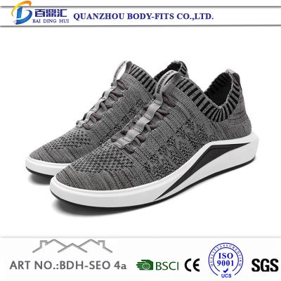 Low Cut Affordable Mens Running Sneakers/shoes With Breathable Mesh Flyknit Athletic Shoes For Men
