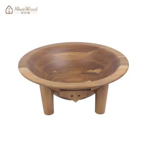 New Design Unique Wooden Bowl Made Of Natural Acacia Wood