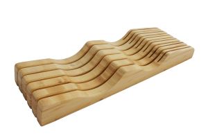 In-Drawer Bamboo Knife Block Without Knives