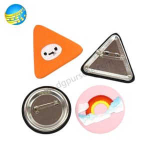 Embroidery Metal Tin Button Badges in Various Shapes