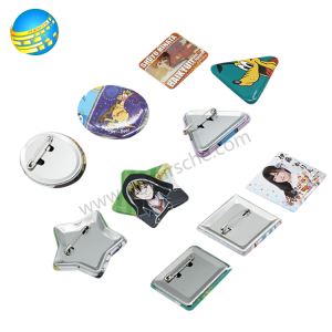 Lovely Shapes Metal Tin Button Badges
