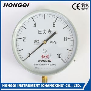 200mm Economical Lower Mount Steel Case Manometer ZG1/2'',G1/2'',1/2'' NPT ±1.6% Accuracy