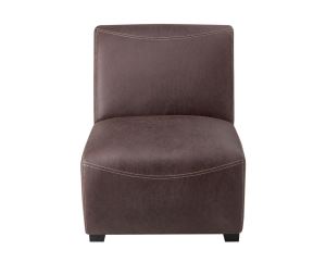 Brown PU Accent Chair