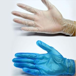 Color Pre-powdered Vinyl Gloves