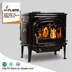 HiFlame Extra Large Brown Enamel Cast Iron Wood Burning Stove HF737U