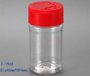 200ml Transparent Plastic Seasoning Bottle Food Grade PET Salt Spice Jar with Twist Cap