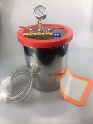 12 Liter Lab Stainless Steel Vacuum Degassing Chamber With Polycarbonate Lid