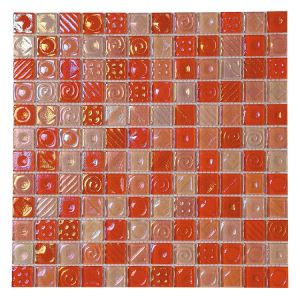 Hot Sale Electroplate Golden, Silver, Rainbow Mix Convex Surface Mix Frosted Glass Mosaic