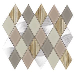 Wholesale Diamond Gloosy, Matt Glass and Marble Mosaic for Backsplash Wall Tile