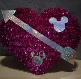Valentine's Day Pink Heart Tinsel Wreath