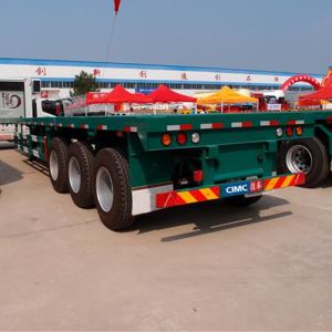 Tri Axle 40 Ft Heavy Load Capacity Frame Structure Semi Flatbed Trailers