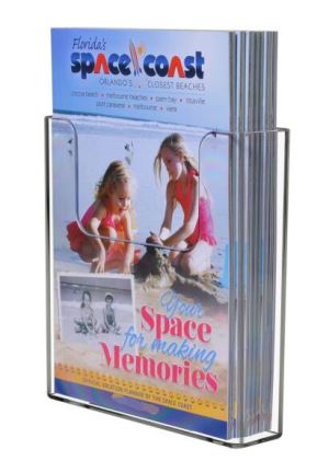 Clear Wall Mount Acrylic Brochure For 6' W Literature