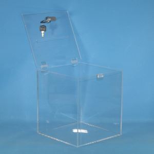 Top Slot Acrylic Donation Box With Lock