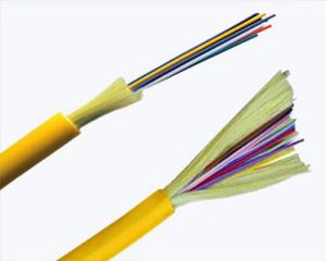 GJFJV G.652B Indoor FTTH Fiber Optic Cable GJFZY Two Separate Cores for Aerial / Conduit Applications