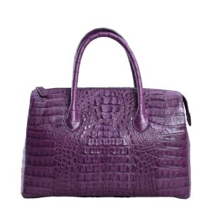 Dark purple croco Leather Speedy Bags Fashion Ladies Handbags For Women