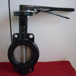 Wafer Type Backseated Butterfly Valve with Single Stem