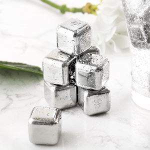 New Reusable Stainless Steel Chilling Gold Ice Cube Making Machine Price with Trays for Whiskey Wine