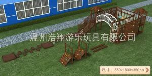 High Quality Imported Wood Children Outdoor Wooden Park Equipment In Kindergarten And Park