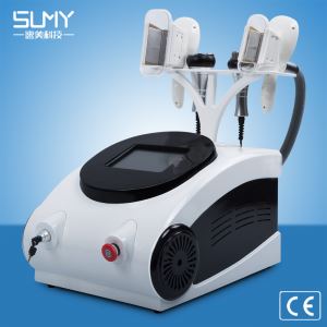 4 in 1two Cryo Handles Can Work at the Same Time Liposunction Cavitation Six Polar RF Body Skin Tighten Device