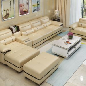 Cheapest Italy Leather Lounge Sectional Reclining Corner Sofa